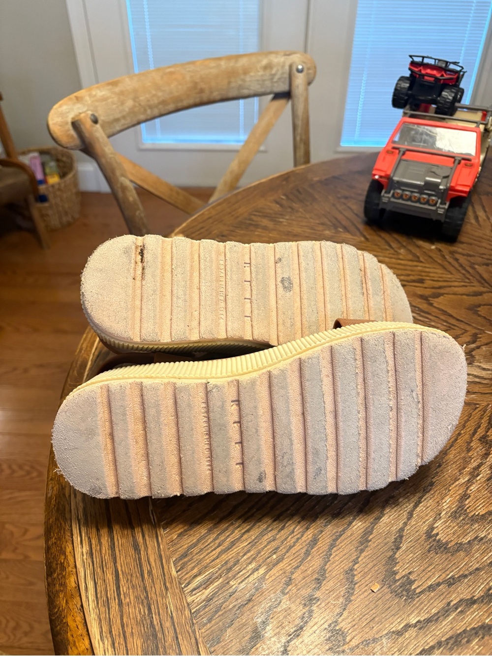 Reef Platform Sandals in Tan and Cream - Picture 4 of 4